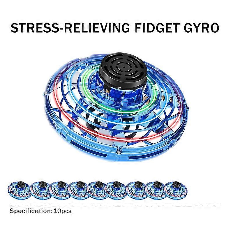 LED Blue Rotating Ball Control Hover, Magical Unidentified Flying Object Flying Ball Toy, Rechargeable Walking Object Type Toy