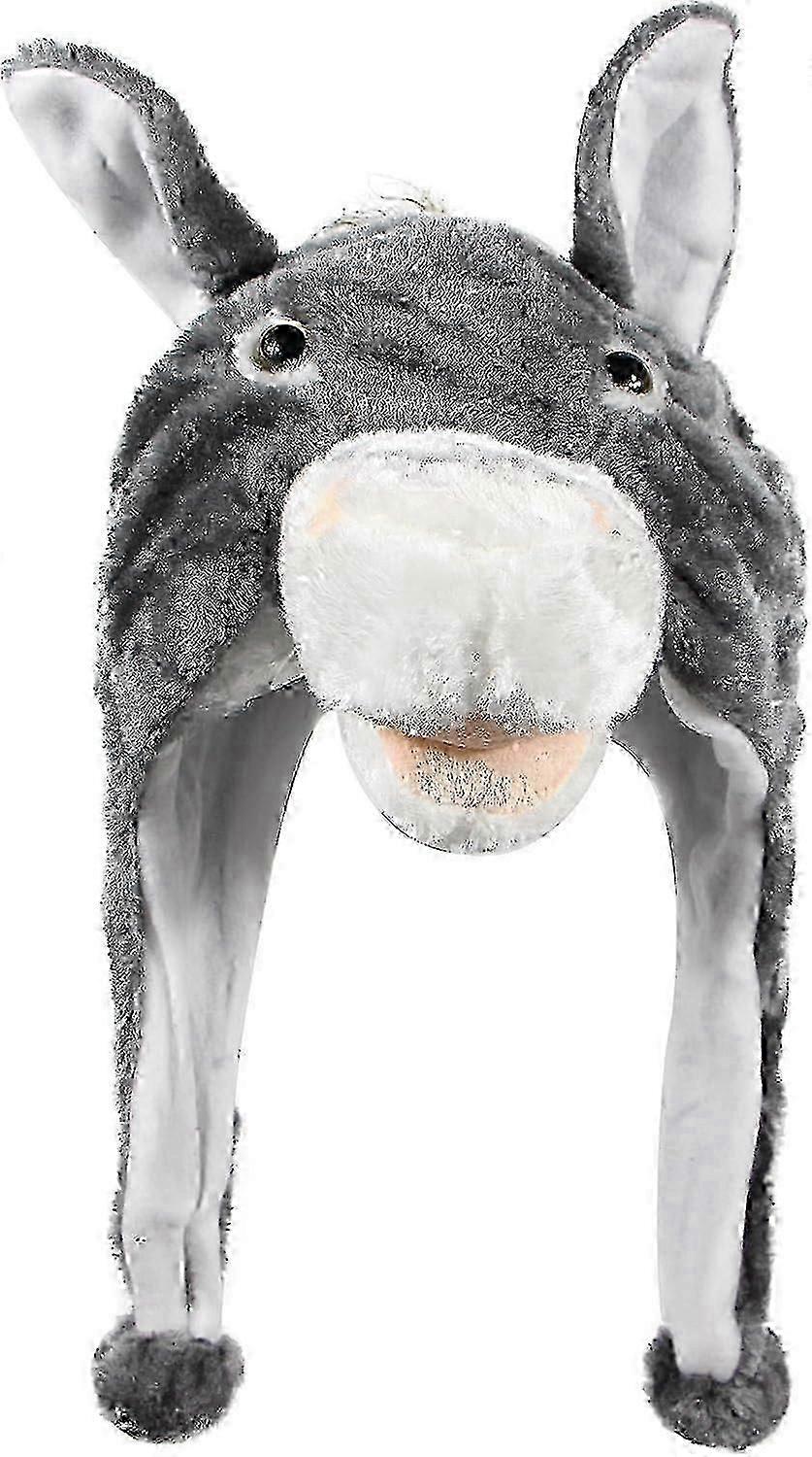 Plush Animal Hat One Size Polyester with Fleece Lining for Warmth