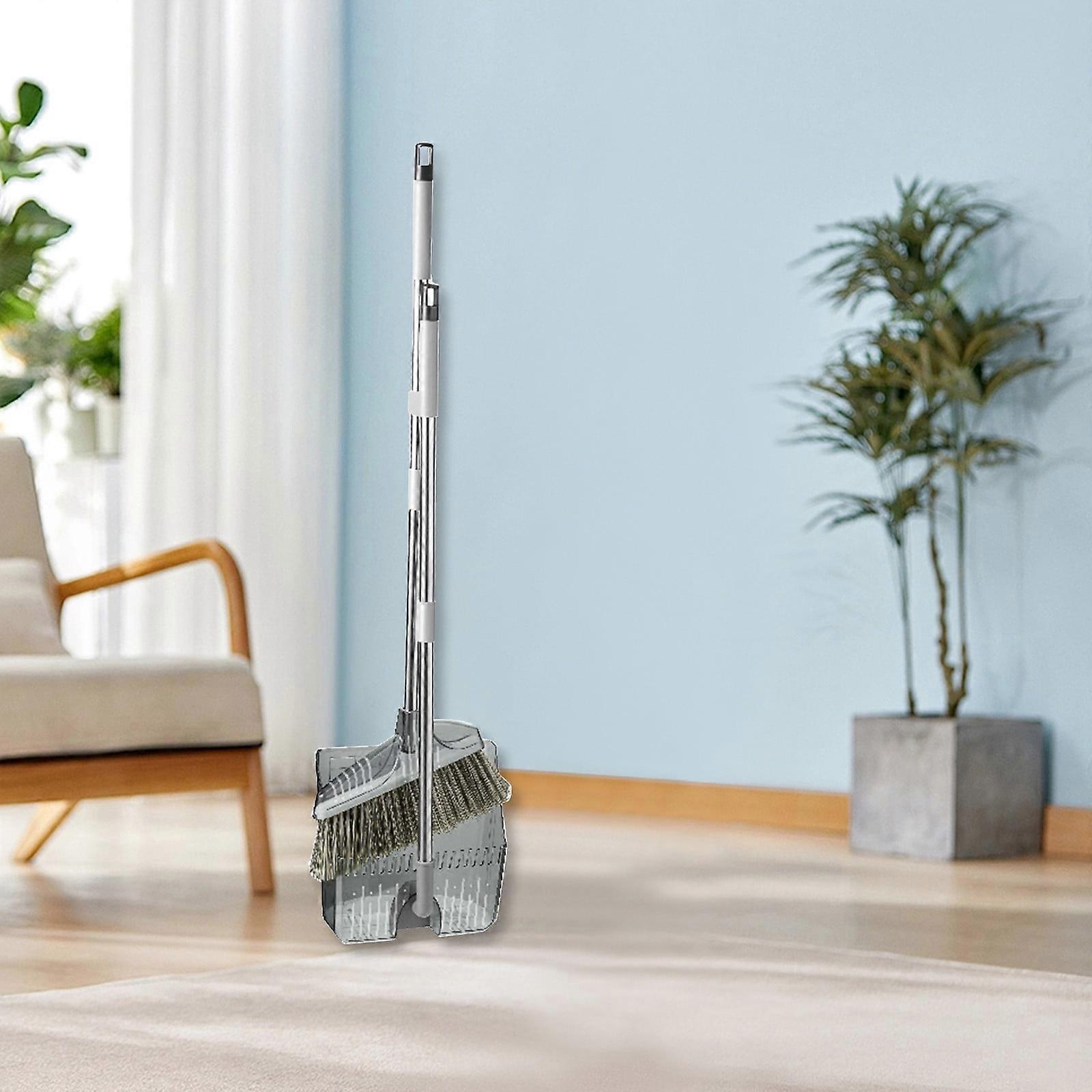 Kayannuo Mop Cleaner Brooms & Dustpan Set, Double-layer Scraper, Foldable Non-stick Hair Dustpan, 180° Rotatable Broom for Vertical Storage