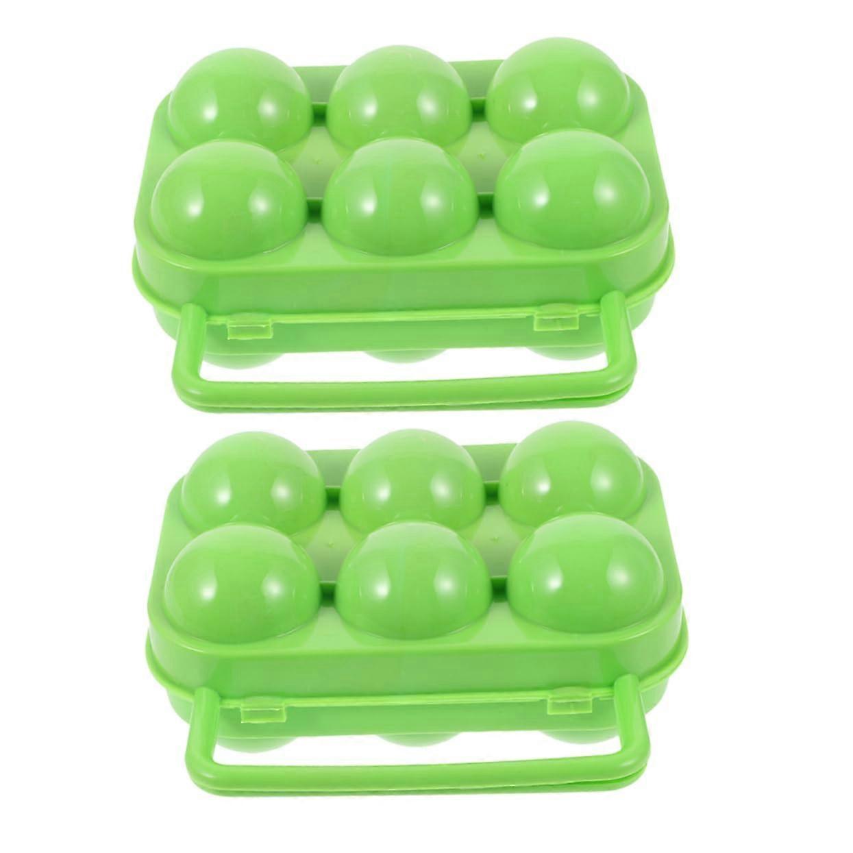 Camping Egg Container 2Pack, Shockproof Slot Holder For Outdoor Adventures, Refrigerator Storage, Secure Closure