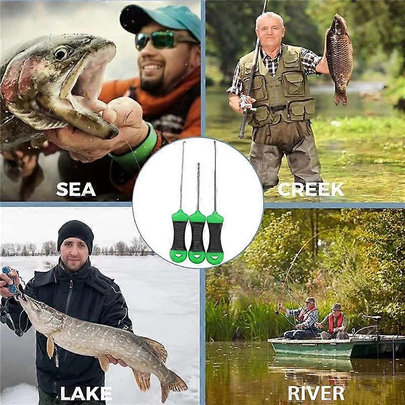 3Pcs Kit Outdoor Angeln Köder Nadeln Rigging Tool