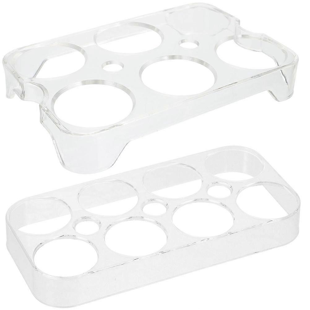 Egg Holder Plastic Egg Organizer for Storage 2Pcs Multi-Grid Design