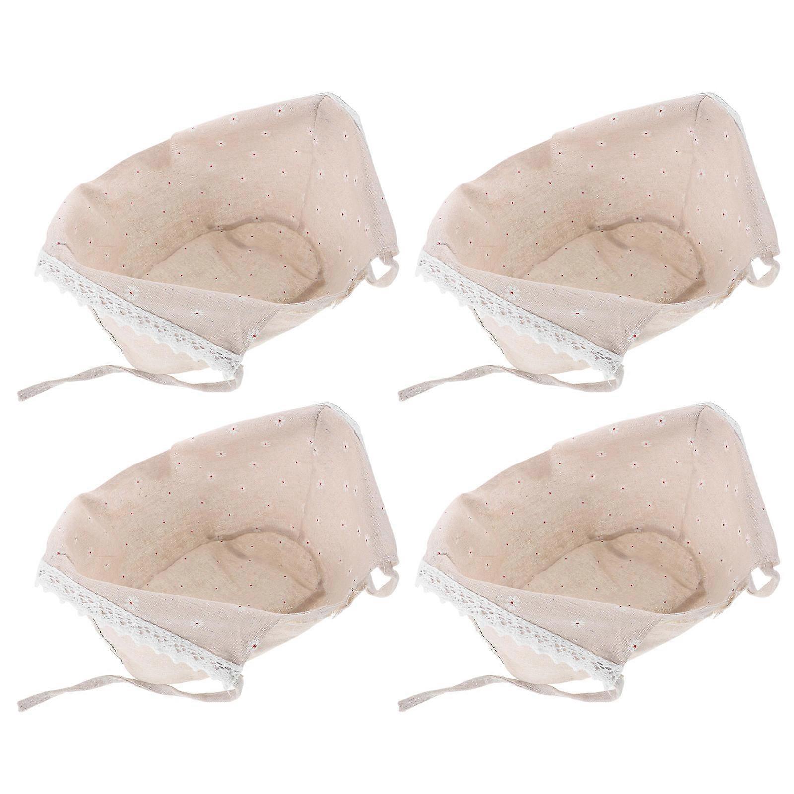 Multi Basket Fabric Liner for Wicker Picnic Basket Replacement 4Pcs