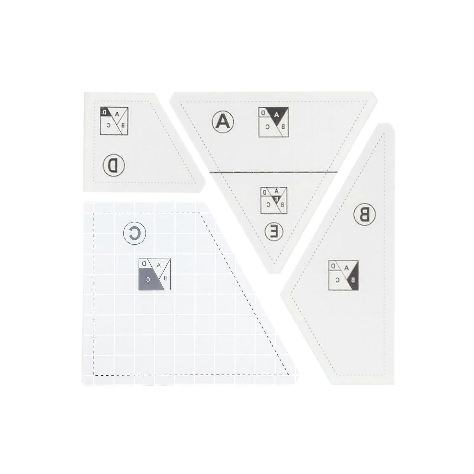 Quilting Ruler Set Clear Acrylic Sewing Templates for Patchwork Embroidery Crafts 3/4/5Pcs