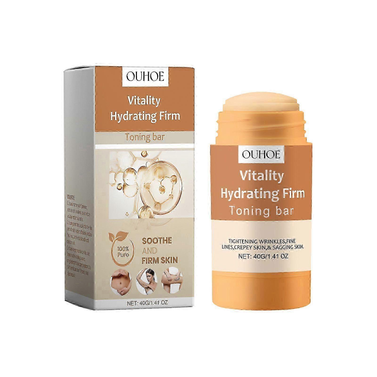 Skin Firming Body Bar with Hibiscus & Collagen - Moisturizing, Anti-Aging, Travel-Friendly 40g