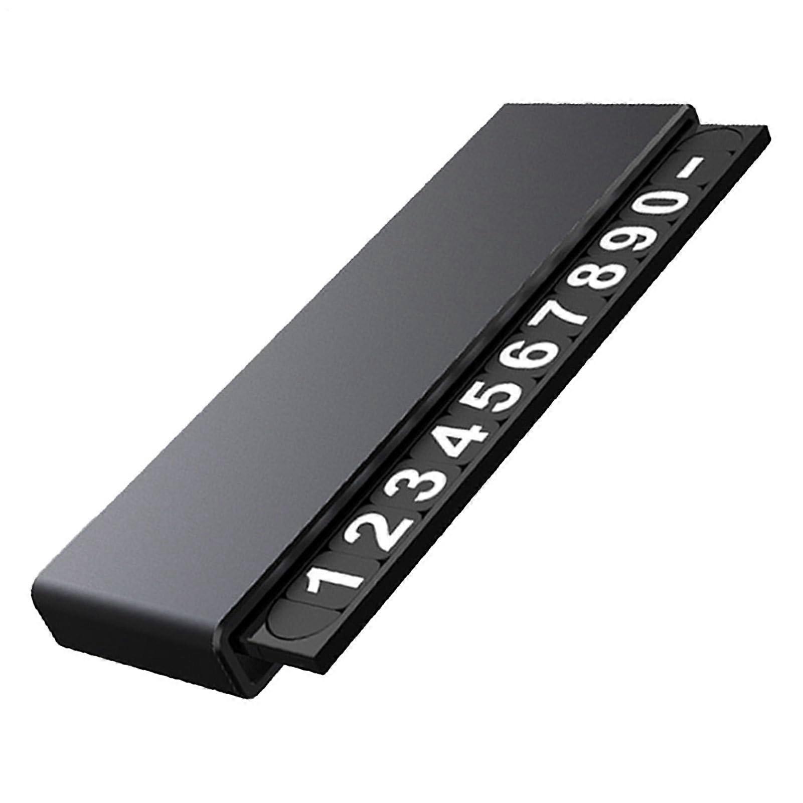 Temporary Parking Phone Number Plate with Privacy Slide Cover and Scratch Resistant Alloy Design
