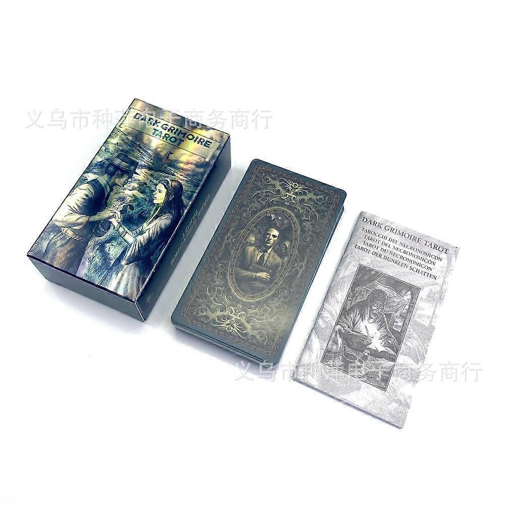 Includes English instruction manual. 11.3*6.3cm Dark Grimoire Tarot.
