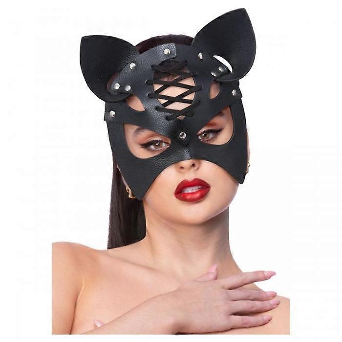 Fever Cat Faux Leather Eye Mask