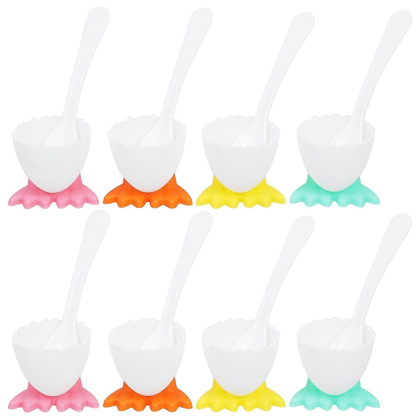 Egg Holder for Boiled Eggs with 8Set Assorted Color Cups