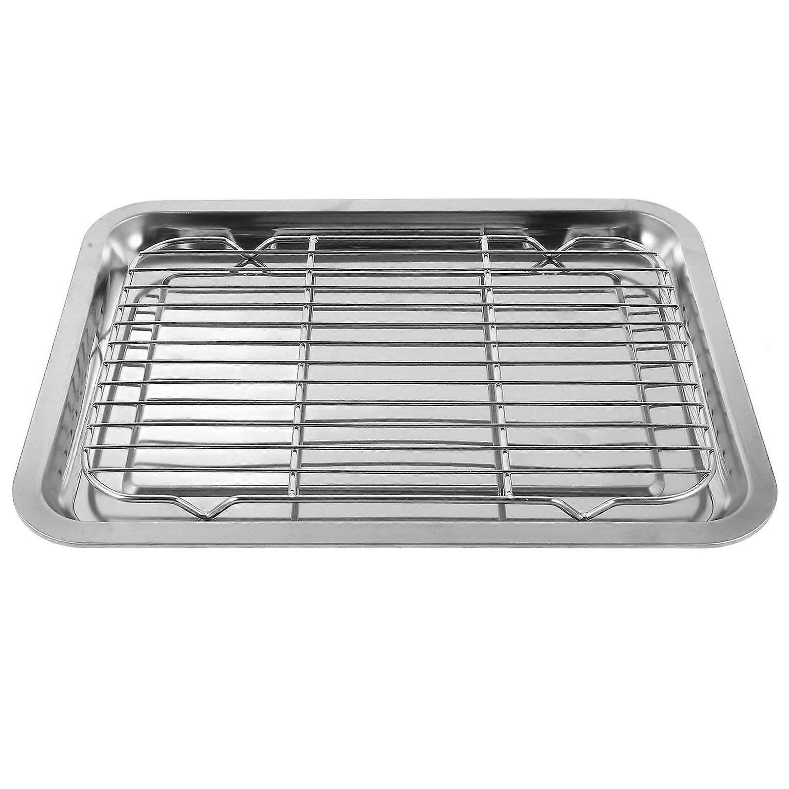 Raindrops 1 Set Stainless Steel Drain Net Storage Tray with Draining Rack and Cooling Plate