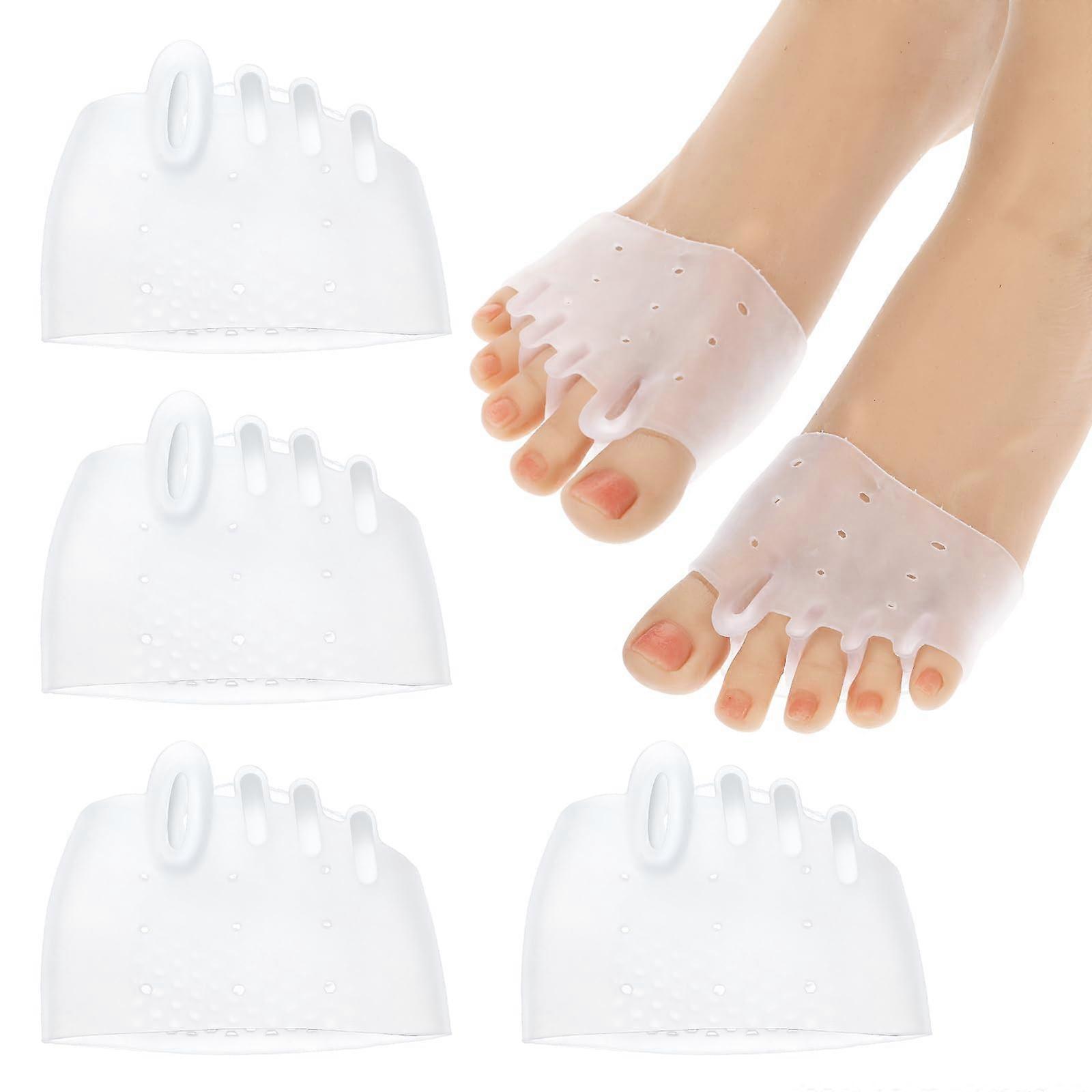 4 Pcs Silicone Toe Separators and Bunion Corrector for Pain Relief, Toe Alignment, Overlapping Toes