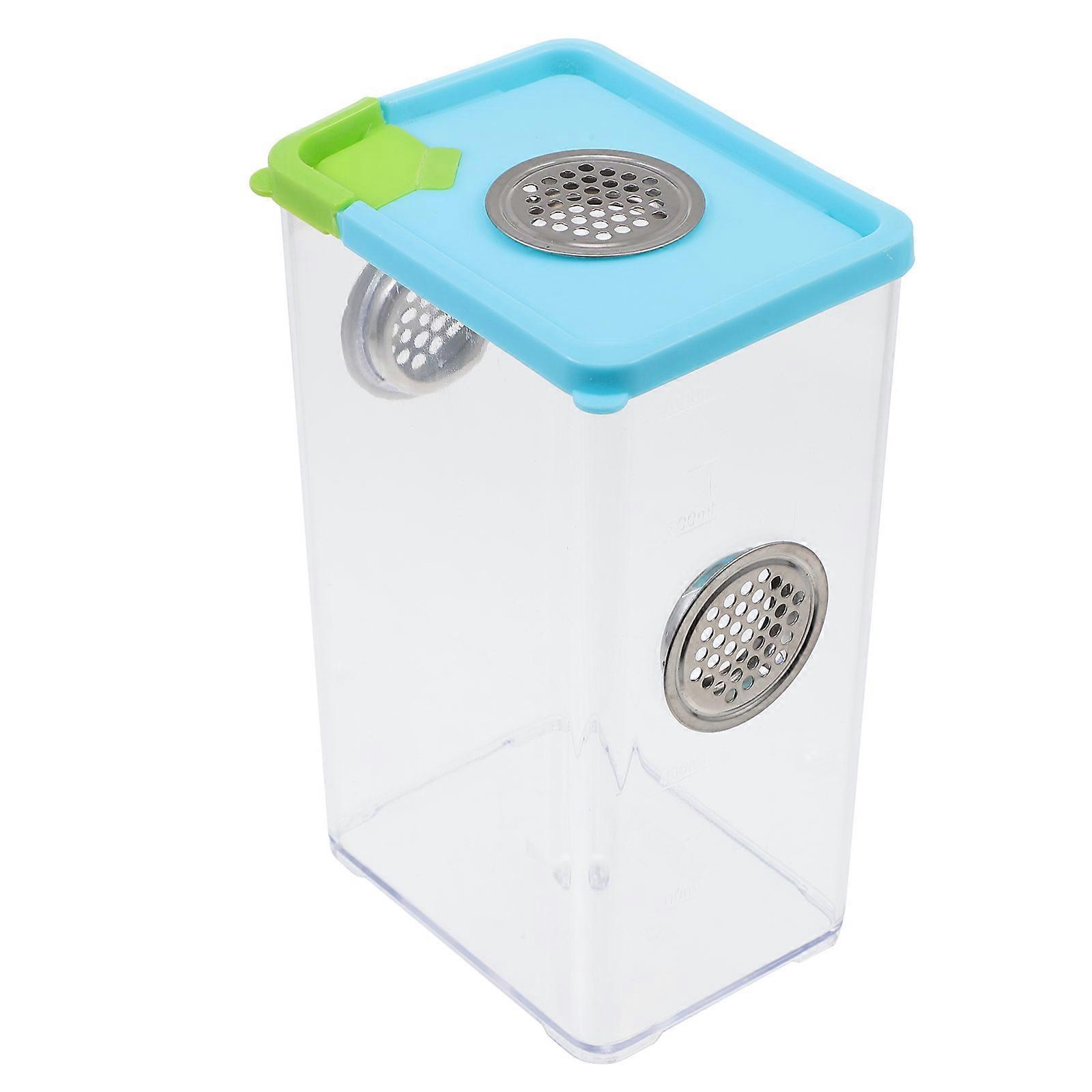 Reptile Feeding Container for Pets Transparent Durable Plastic Case