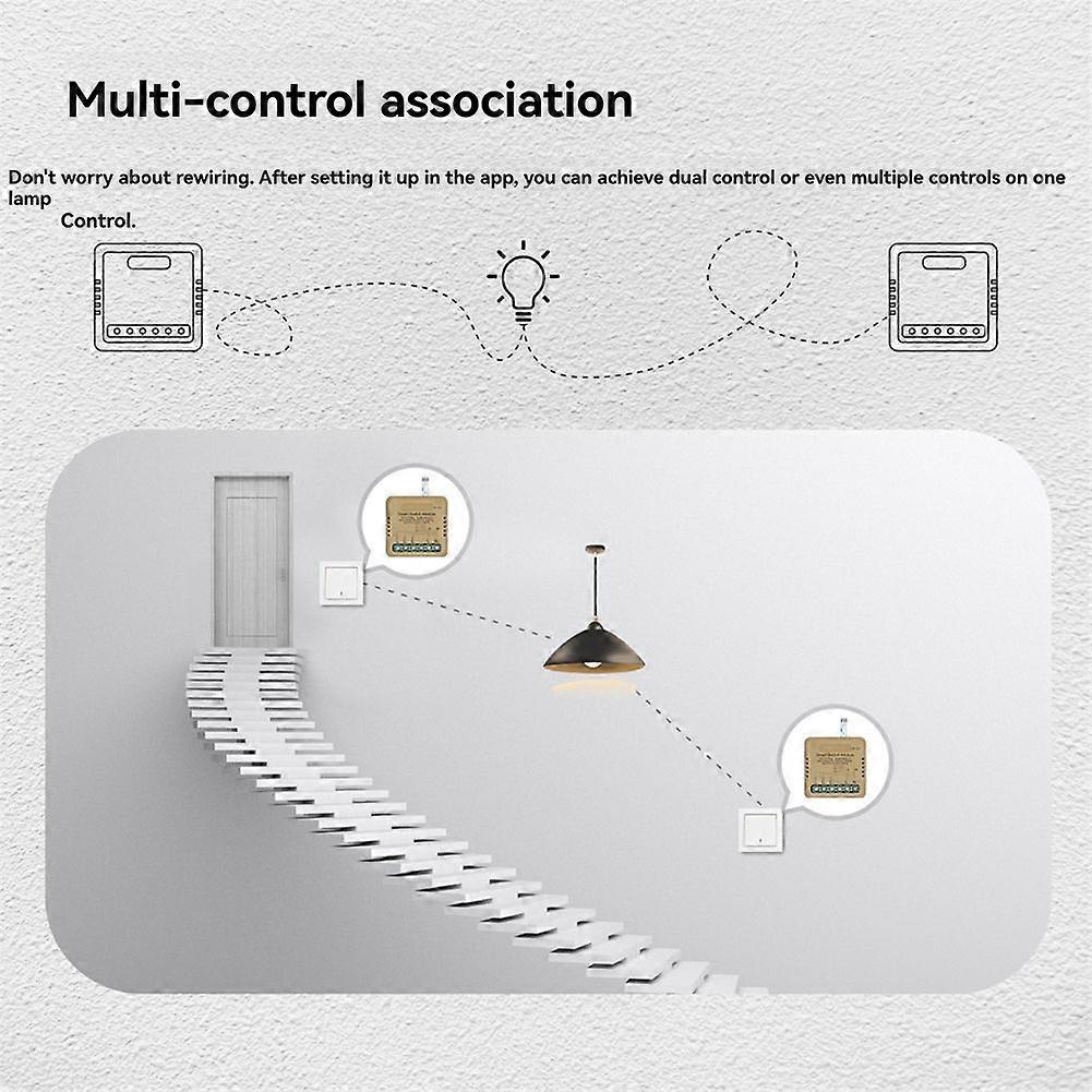 MOES WiFi Smart Switch Module Voice Control with Alexa/Google Home Timer Function 3 Switch