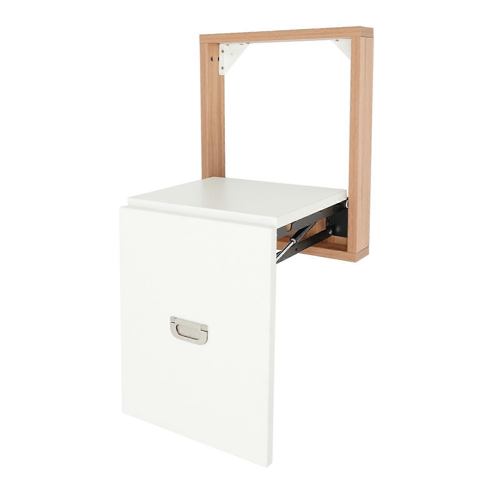 Wall Mounted Folding Chair 330lbs Load Capacity Space Saving Shoe Changing Stool for Entryway White