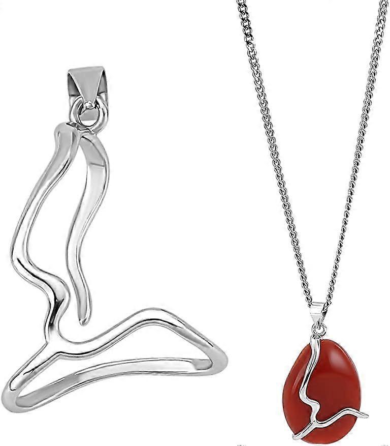 925 Sterling Silver Pendant Cabochon Settings Open Back Wave Holder Pendant Settings Tray for Irregular Shape Gemstones Charm Base Blank Settings for 