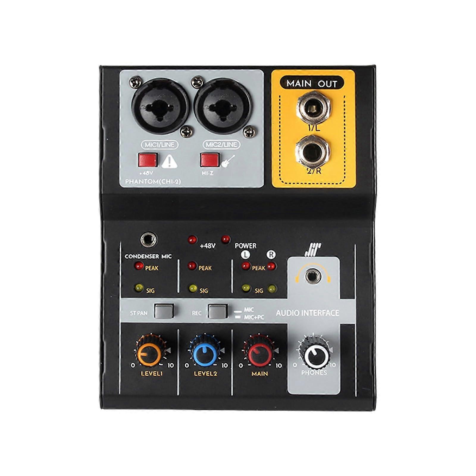 2 Channel Studio Mixer USB Audio Interface 32Bit/384kHz PC Compatible Studio Grade Hifi Sound