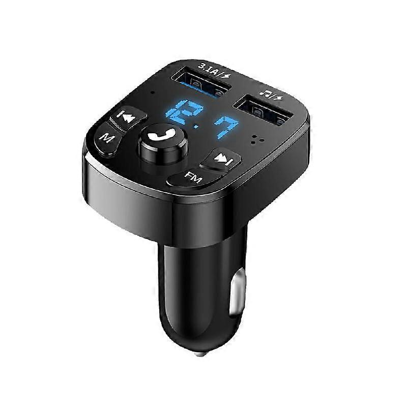 Bluetooth 5.0 Car FM Transmitter MP3 Player With Dual USB Fast Charger 3.1A Hands  Calling U Disk Support 12V/24V