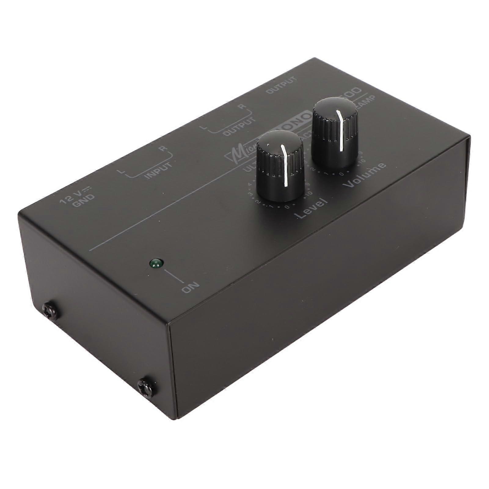 Phonograph Preamp 1/4 Output Ultra Low Noise 100240V Independent Volume Control Compact Turntable Phono Preamp UK Plug