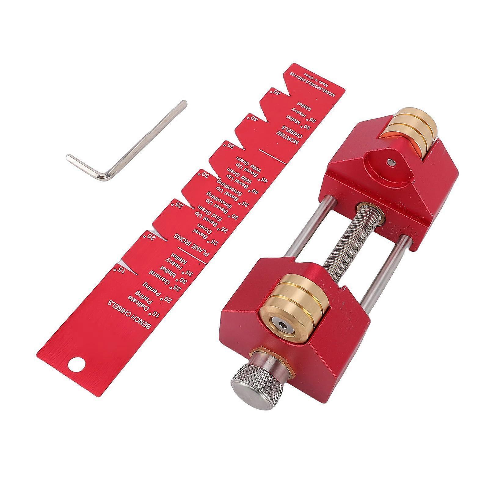 Chisel Sharpening Jig with Roller Wheel Honing Guide for Planes, Adjustable Precision Angle