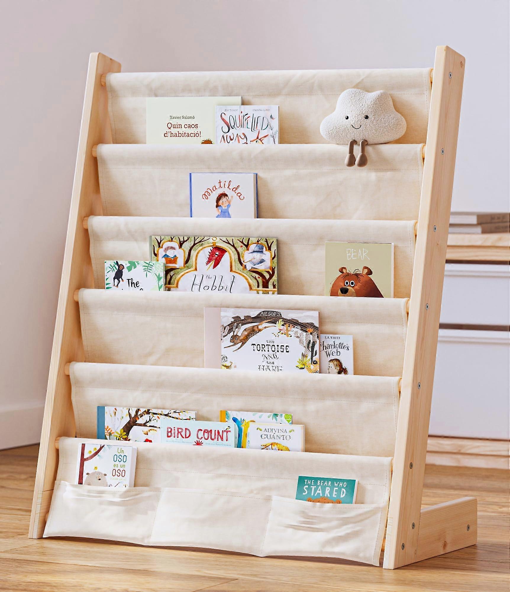 Wooden Kids Bookshelf with FrontFacing Display, ToddlerFriendly Height, SpaceSaving Design