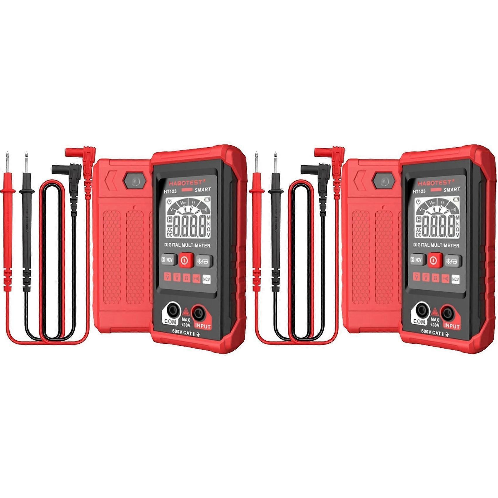 2X HABOTEST HT123 Digital Multimeter - Automatic Digital Multimeter - Electrical Tester Voltmeter Multimeter