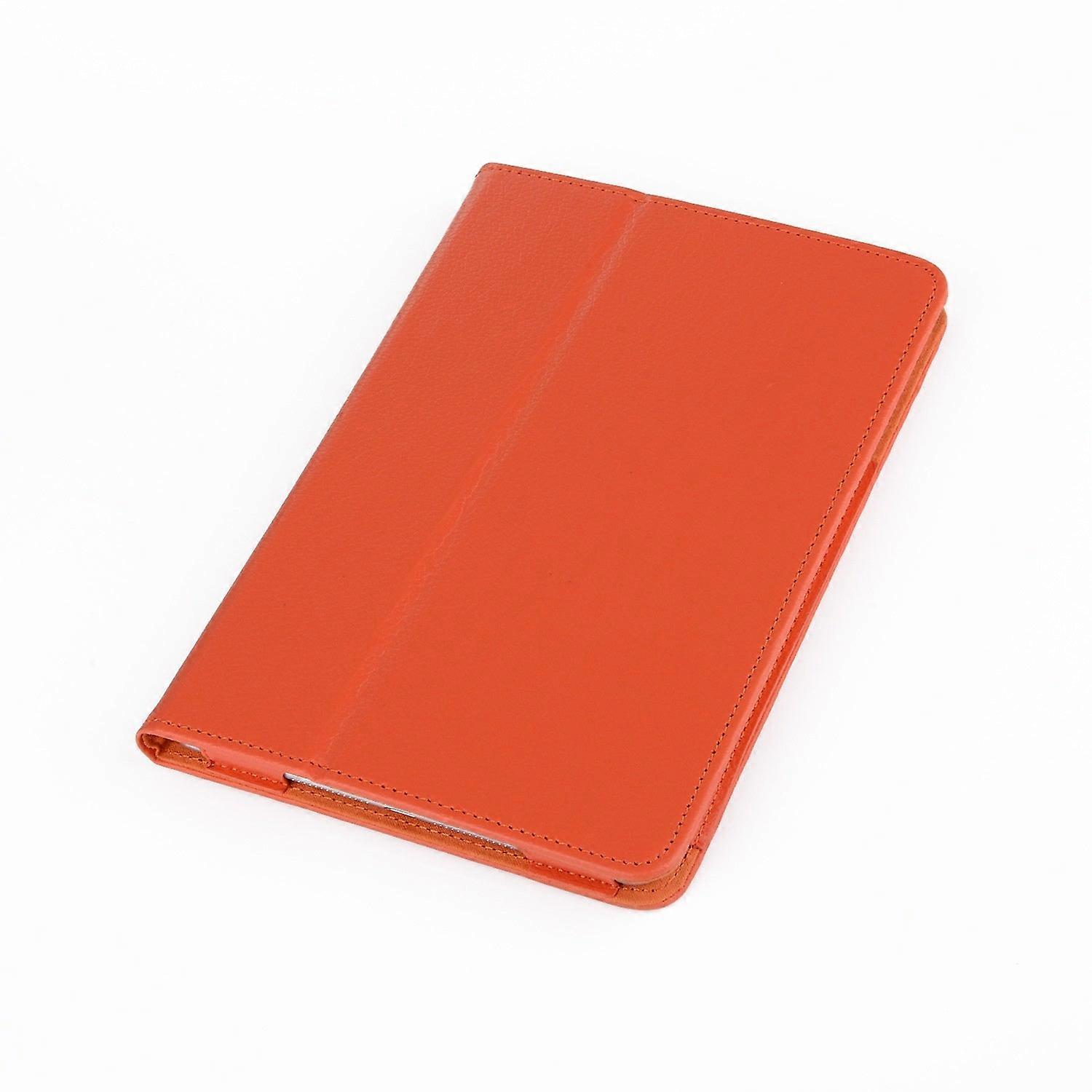 Case For Ipad Mini1/mini2/mini3 Orange Stand Leather Litchi Texture Two-fold Stitching