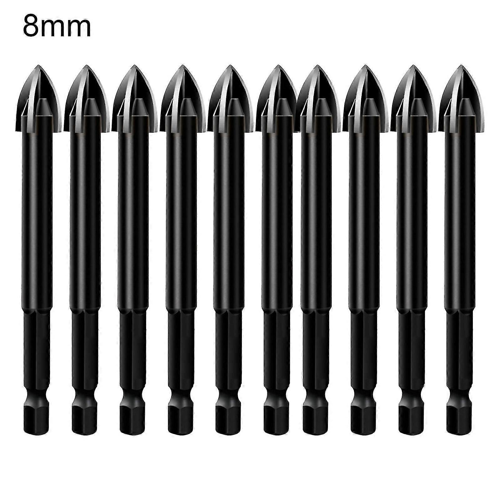 10pcs Universal Triangle Drill Bit Cross Angle Design Efficient Low Resistance Anti-rust Tip Drill Bit For Electric Drill