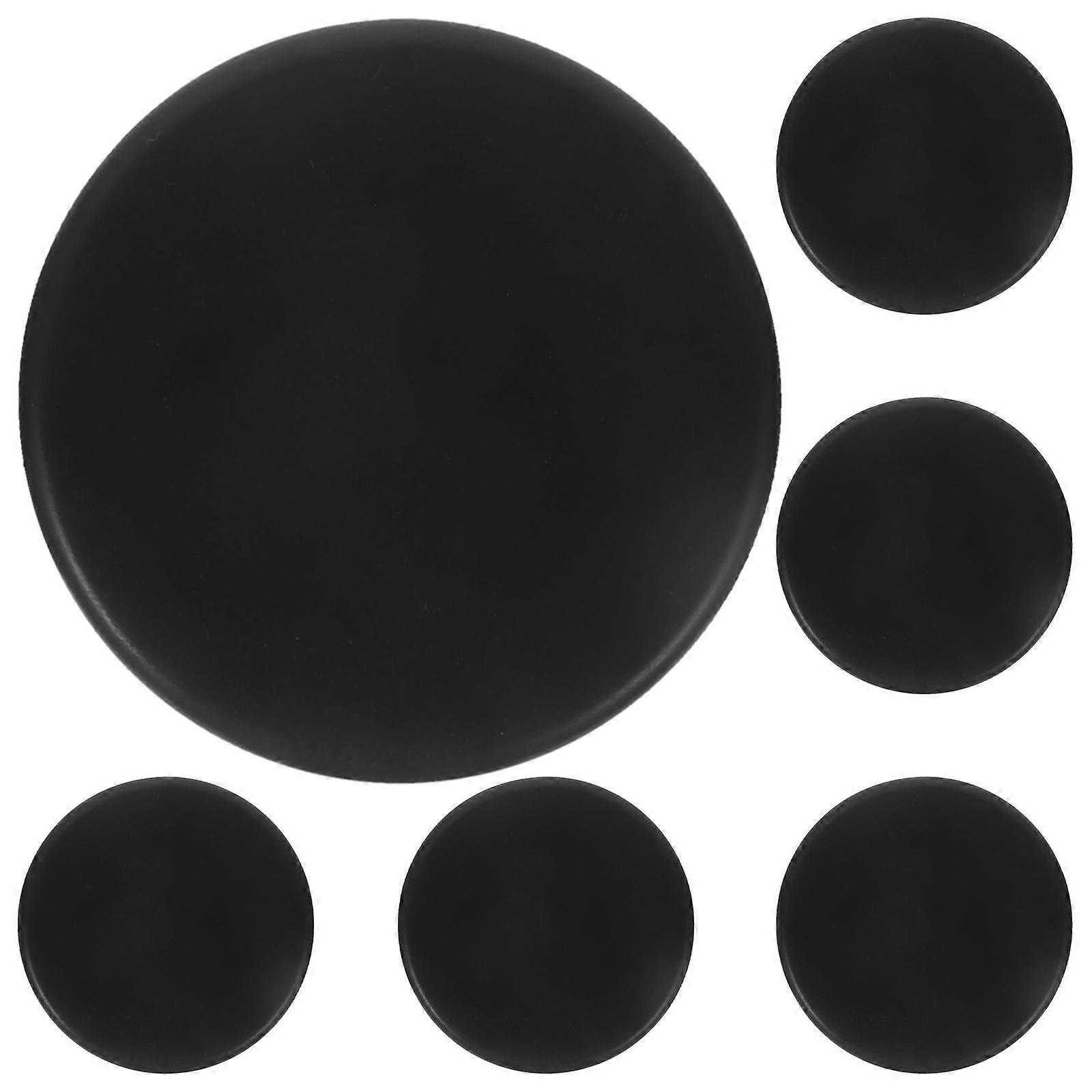 PU Ice Hockey Puck Replacement for Training 6Pcs Set Black Durable