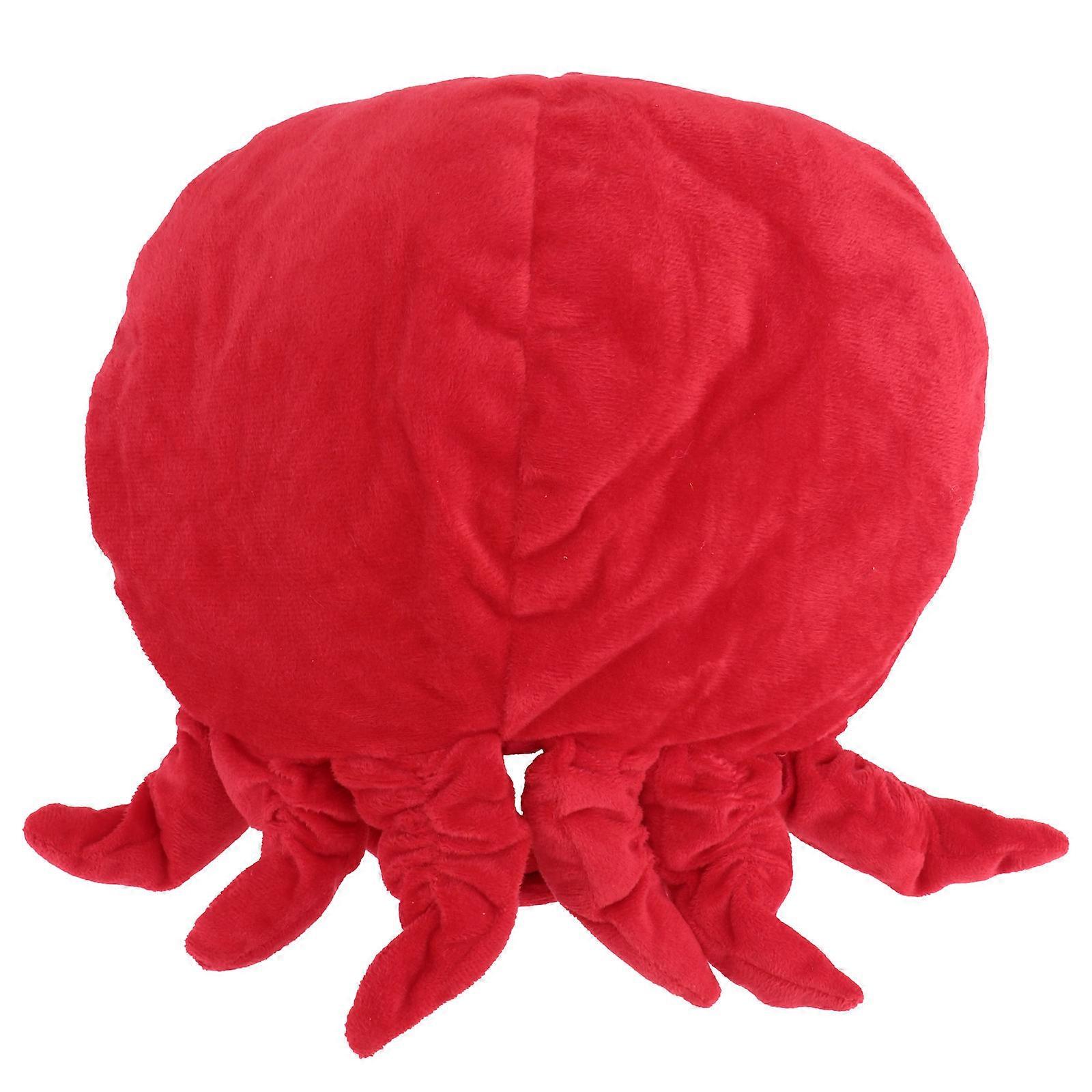 Red Octopus Hat Cartoon Cap Adjustable for Costume Parties