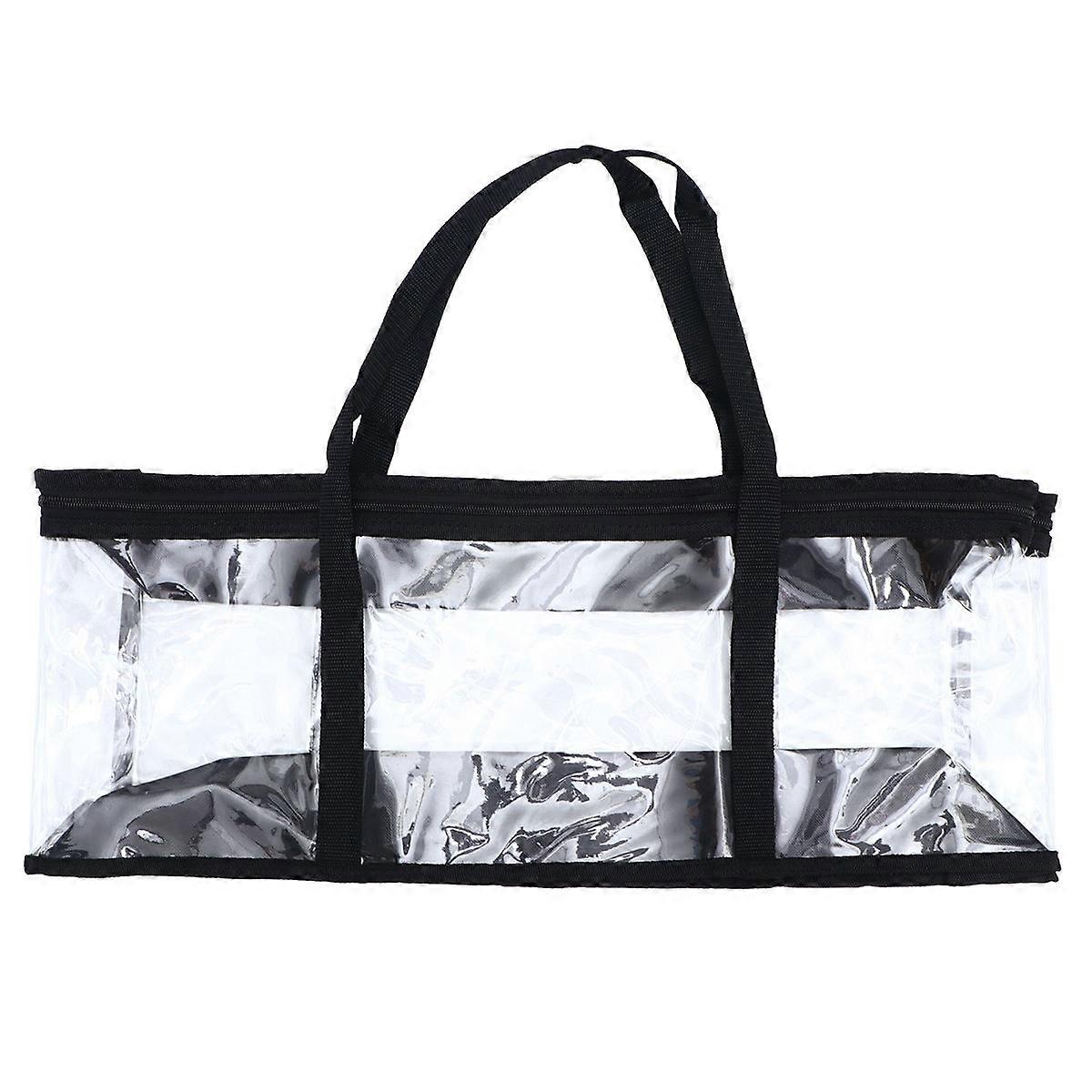 PVC Cd Storage Pouch for Storage Use Black Transparent Large Capacity