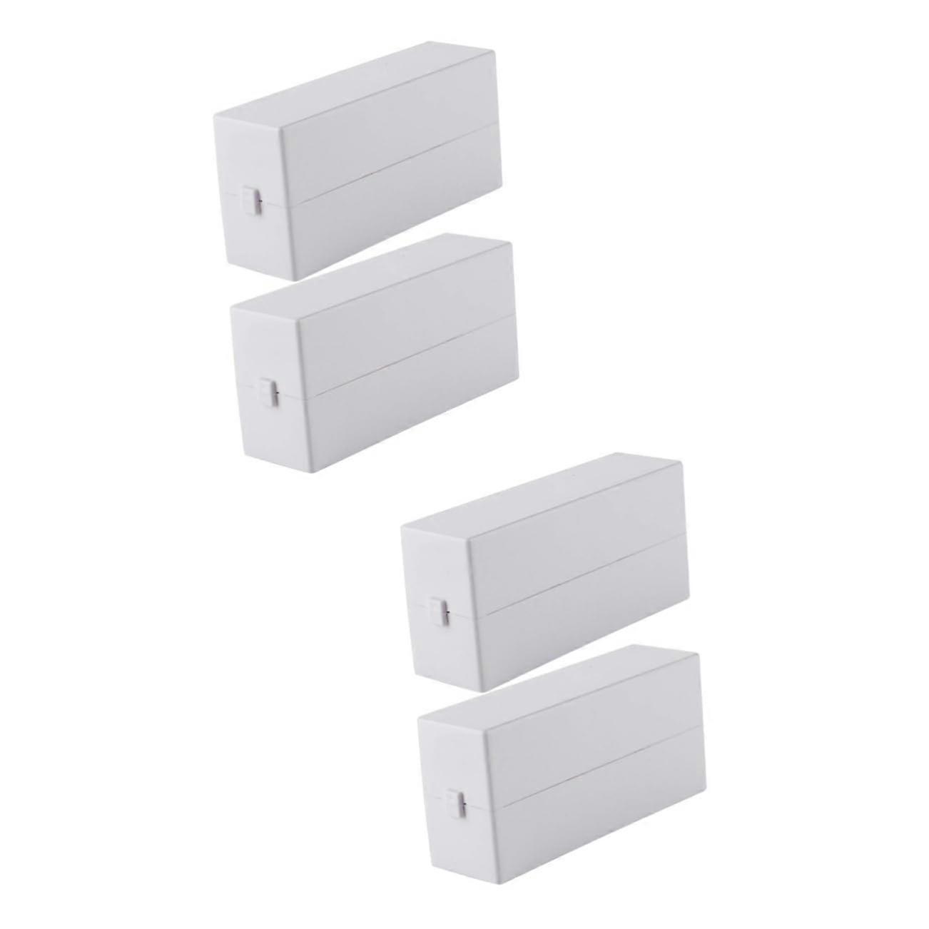 4pcs Nail Drill Bit Holder Clear Storage Box Organizer for Manicure Tools Display