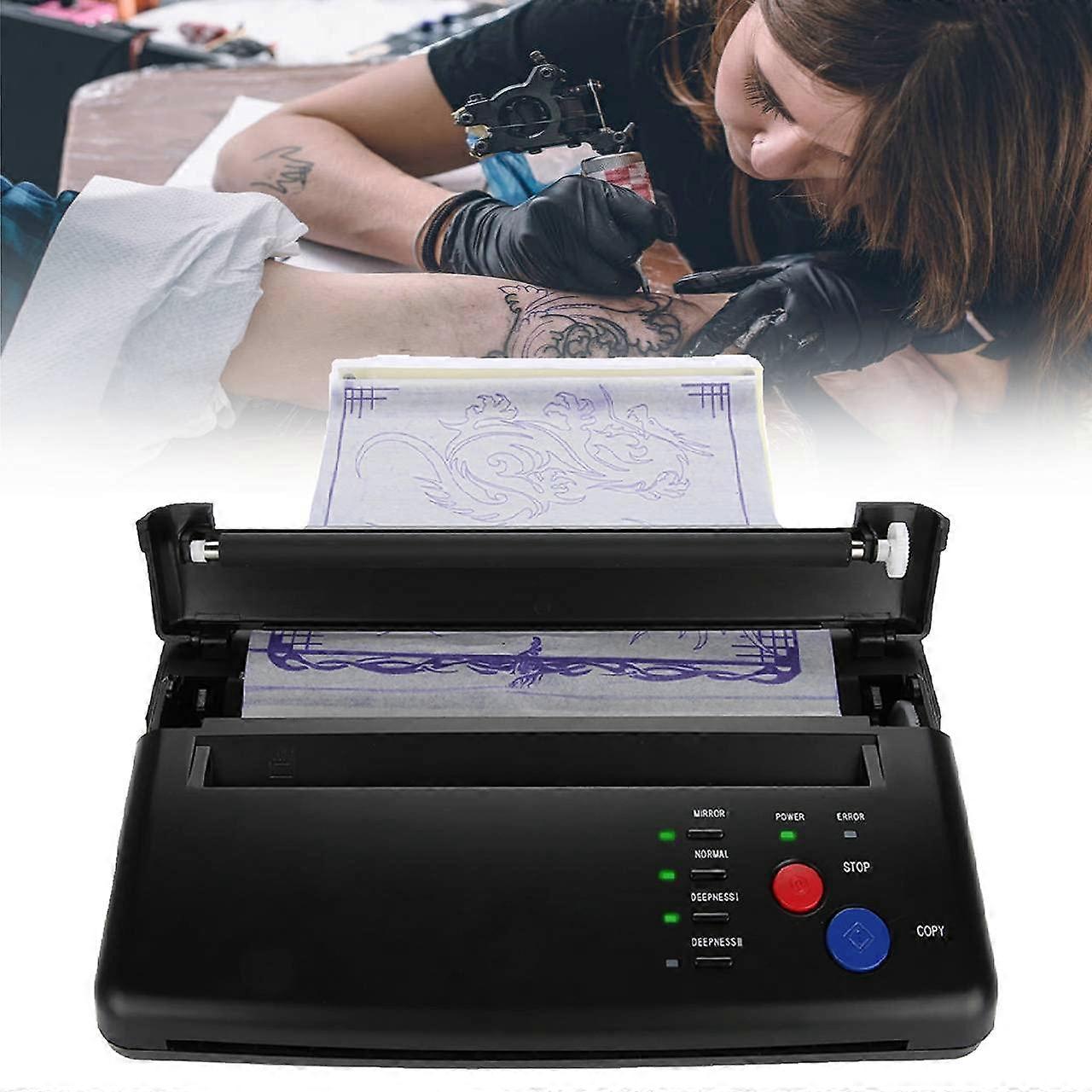 Tattoo Transfer Printer with Fast Thermal Printing, A4 Stencil Copier, USB, 800dpi, Lightweight
