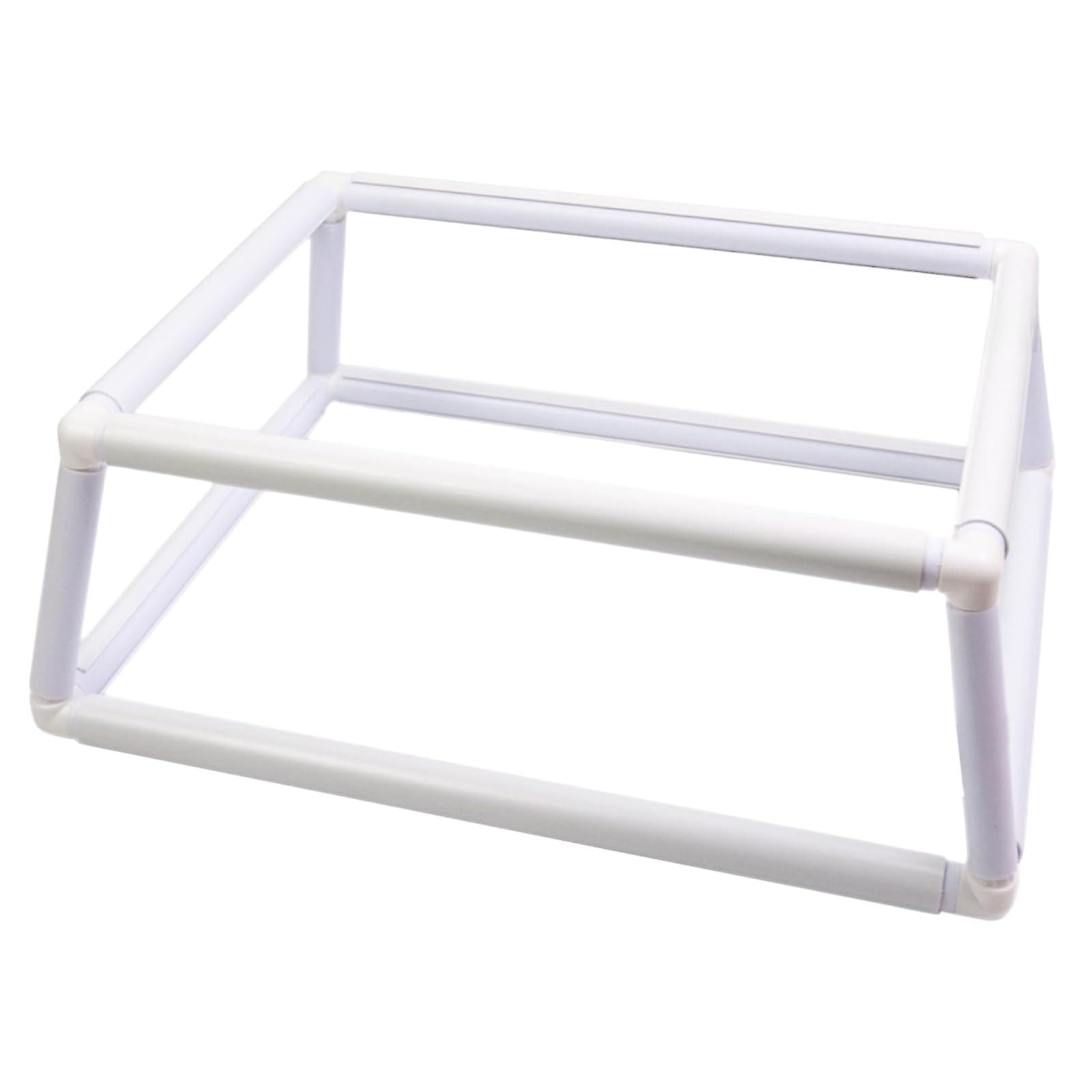 Double Layer Square Embroidery Hoop Quilting Frame with Adjustable Clips for Secure Fabric Holding