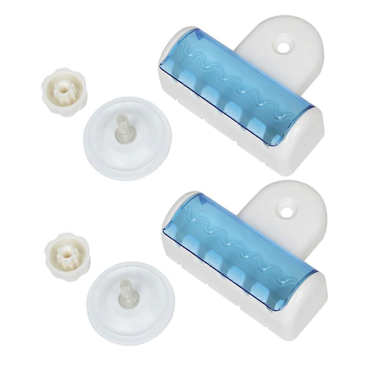 2pcs Wall Mounted Toothbrush Holder with Strong Suction, No Drilling Bathroom Organizer for Toothpaste