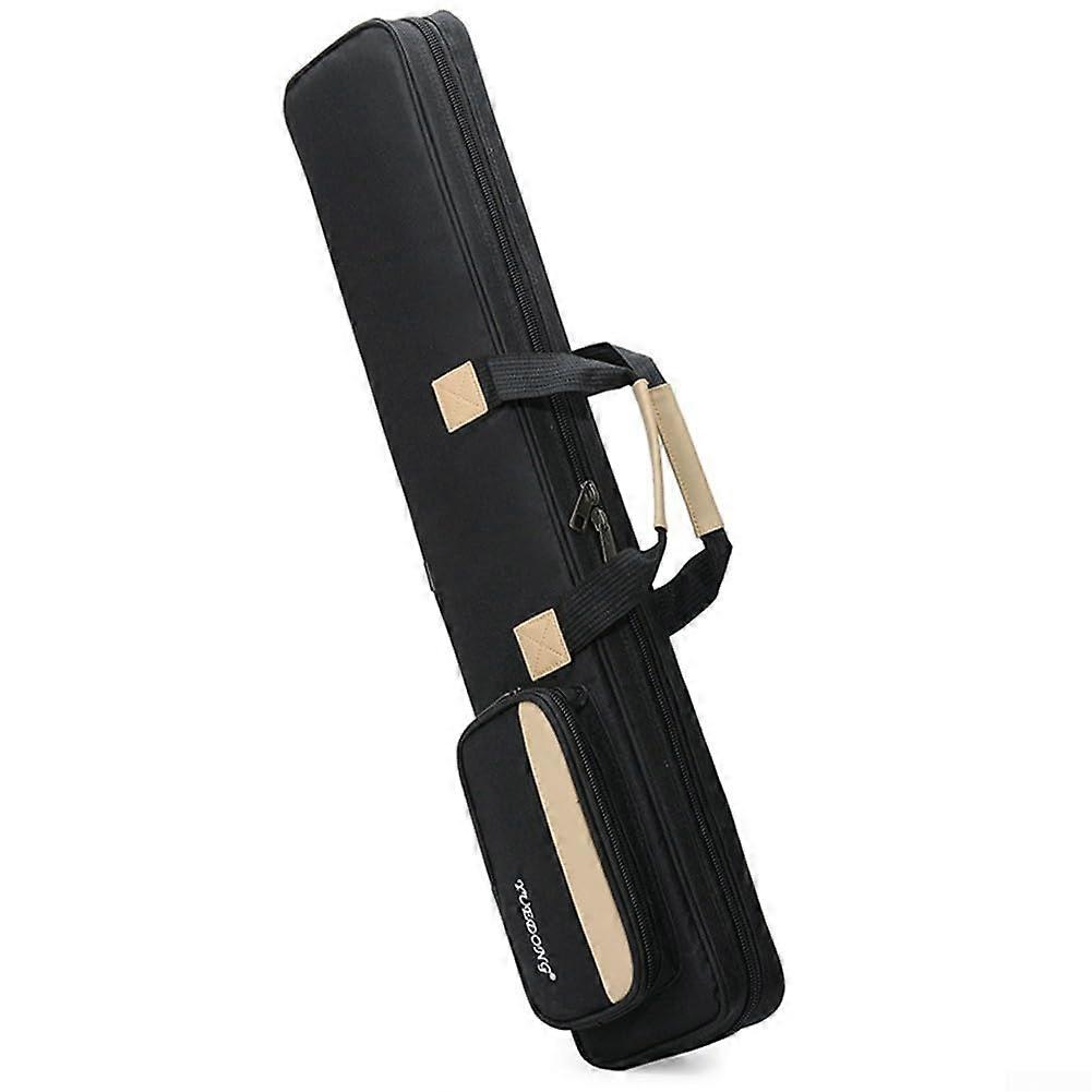 Water Resistant Flute Case with Soft Lining and Large Accessory Pocket, Black Lightweight Design