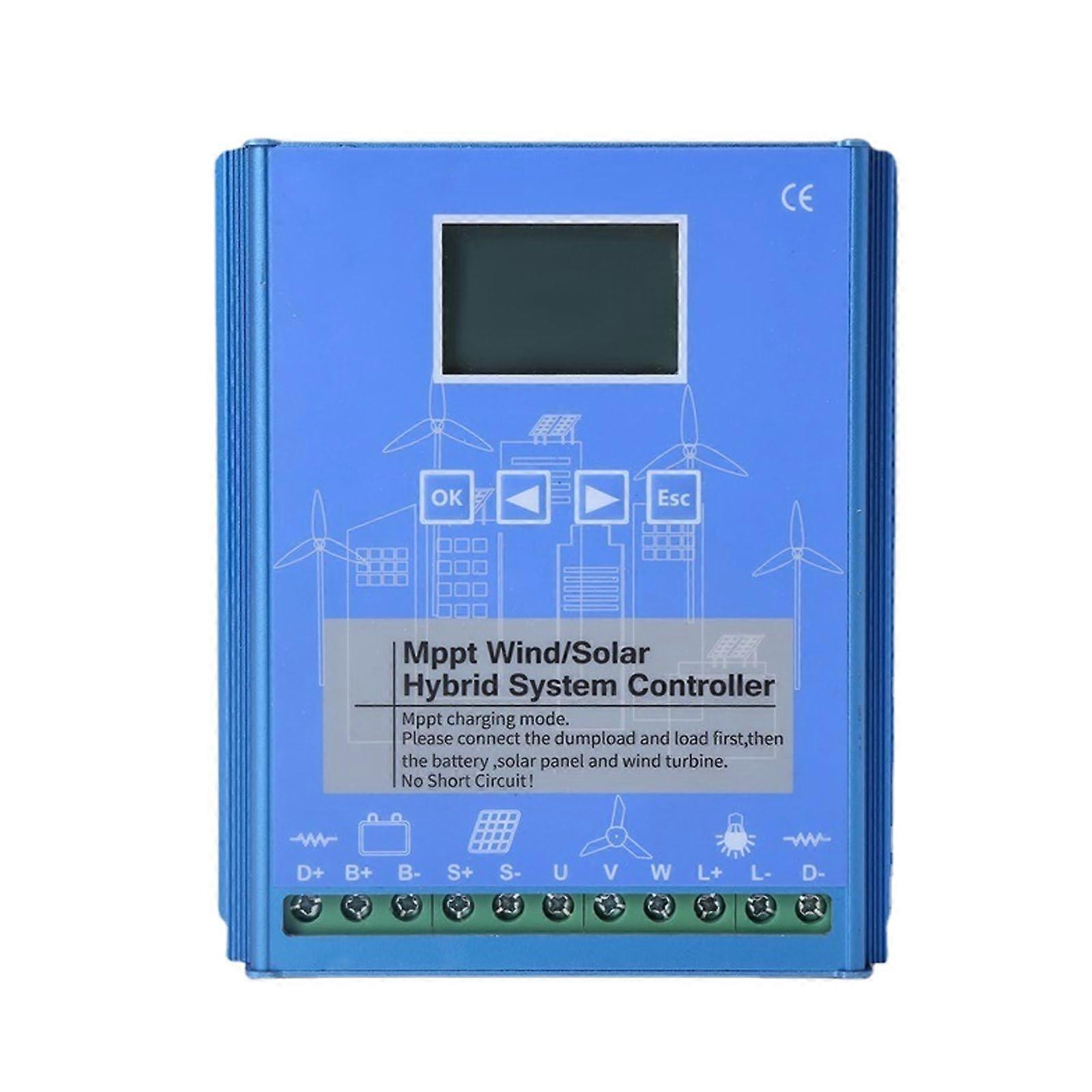 Hybrid MPPT Charge Controller 12V 24V 48V for Off Grid Wind Solar Systems with LCD Display