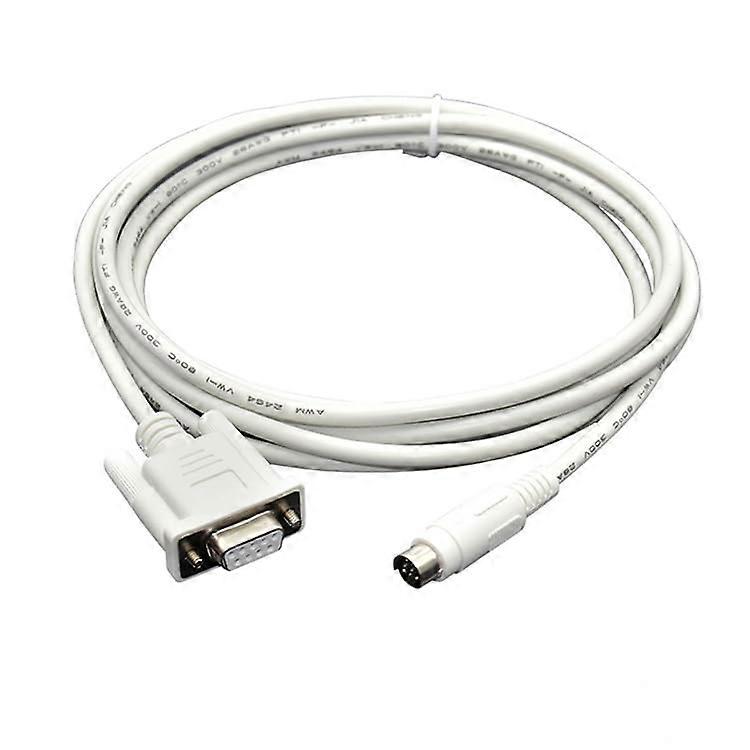DVPCAB215 PLC Programming Cable 10m RS232 Serial for DVP Series White Industrial Data Cable