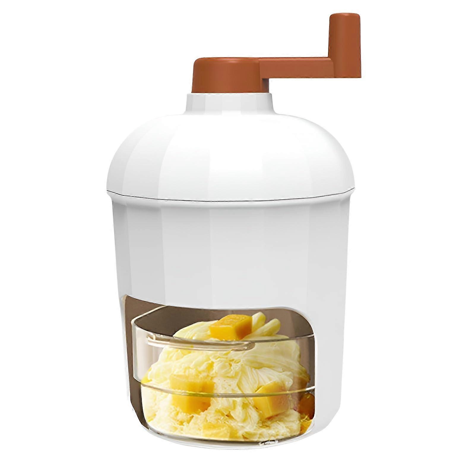 Manual Ice Shaver for Snow Cones with Fluffy Texture, Ergonomic Handle, AntiSlip Base, RustResistant Blade