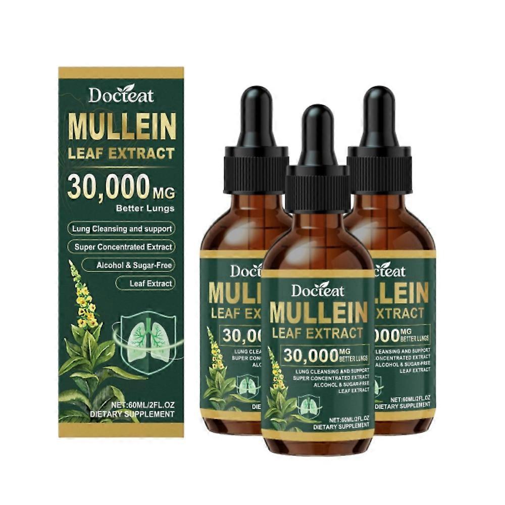Mullein Leaf Extract Lung Cleansing Drops Lung Purification Detoxification Boost Immunity Prevent Respiratory Diseases