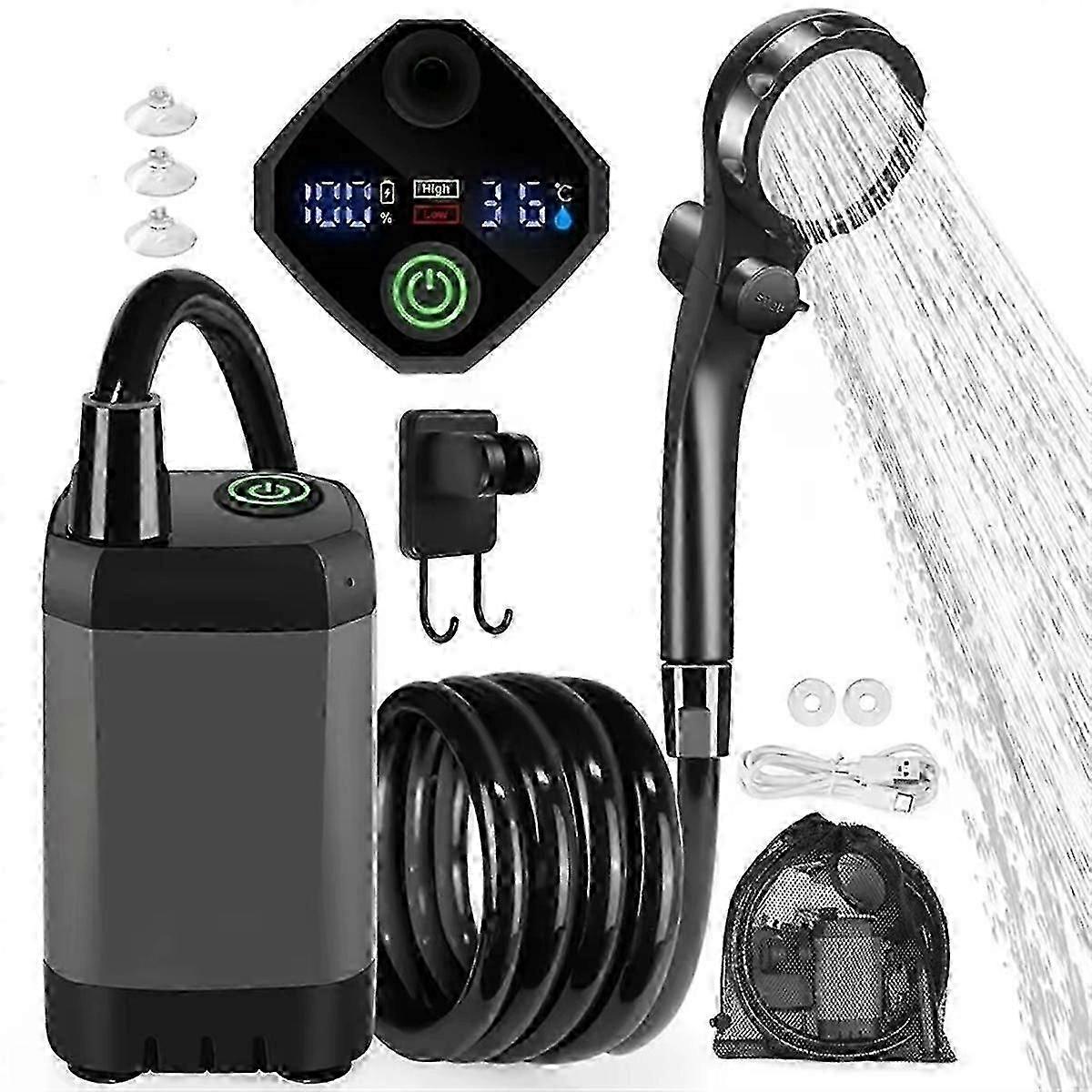 Portable Camping Shower with 6000mAh Battery