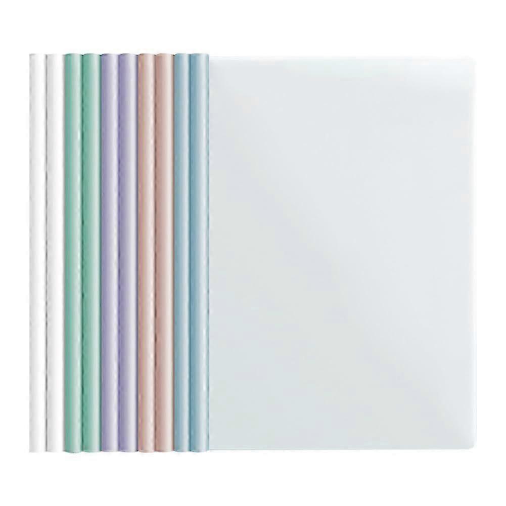 A4 Report Cover, 10 Sheets Sliding Folder Transparent, A4 File Folder, Plastic Folder Report Covers Folder with Sliding Bar