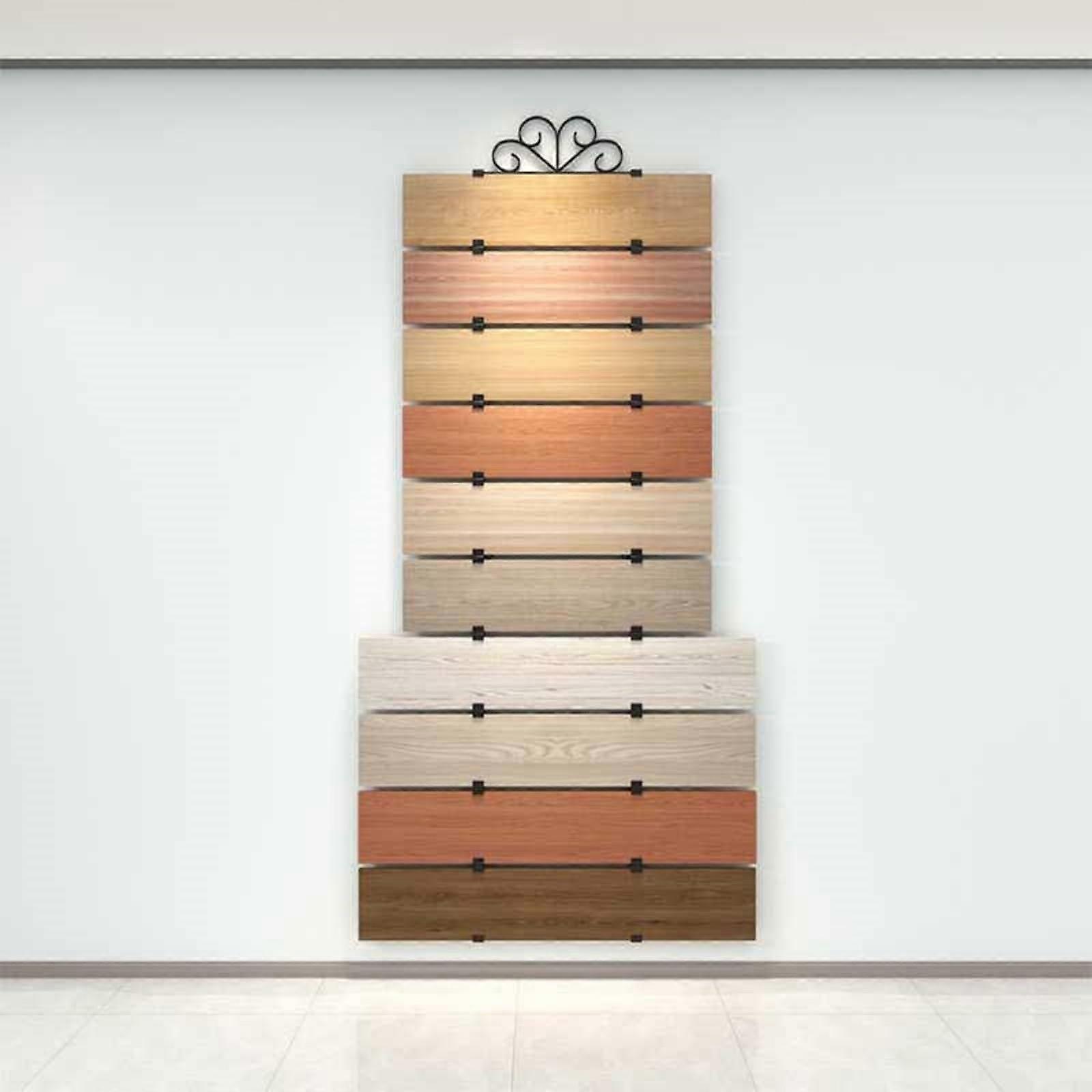 10Tier WallMounted Tile Sample Display Rack, Durable Metal Marble Slab Holder for Showroom