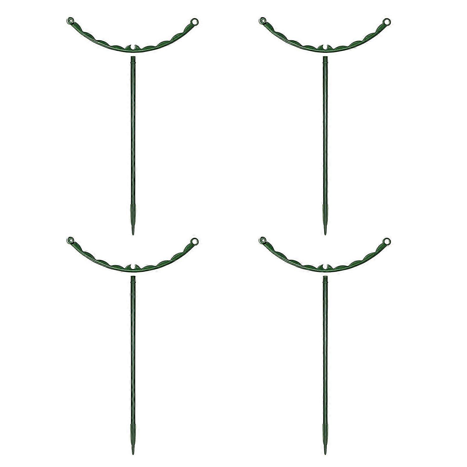 Plant Support Stakes with Stackable Half Round Trellis Easy Assembly