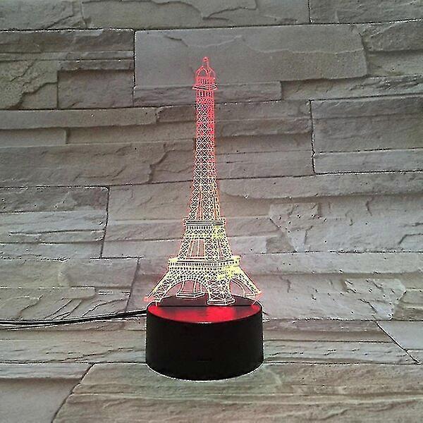 3D LED Night Light 8 Patterns 7 Colors Gradient USB Powered Desk Decoration Light