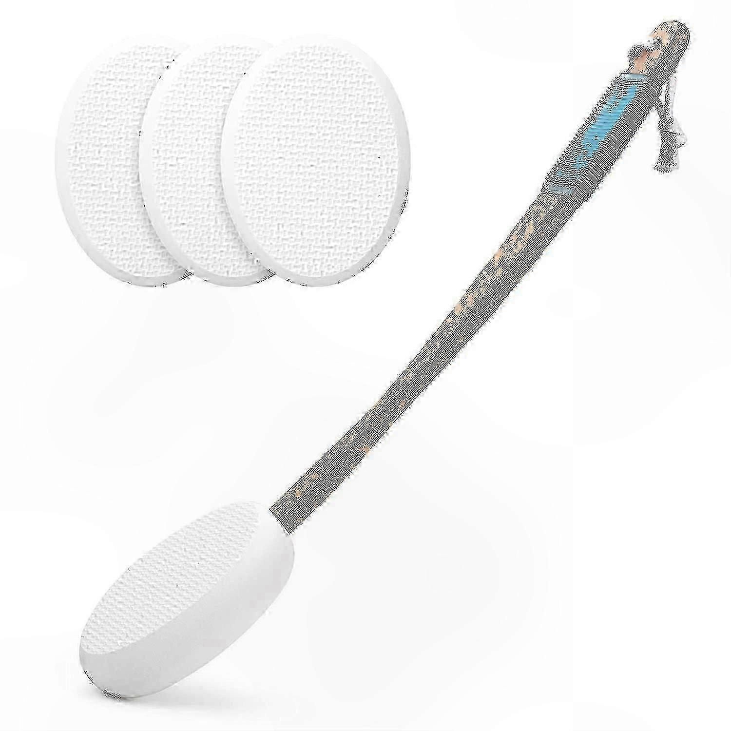 Back Lotion Applicator with 4 Replaceable Pads for Moisturizing