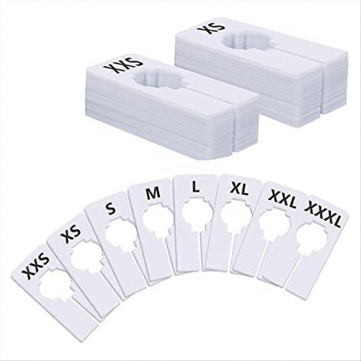 40 Pack Rectangular White Plastic Clothing Size Closet Rack