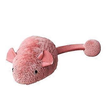 Interaktives Mäuse-Katzenspielzeug mit Geräuschen, bissfest, 15 cm elastisch, Jagdspielzeug für Katzen