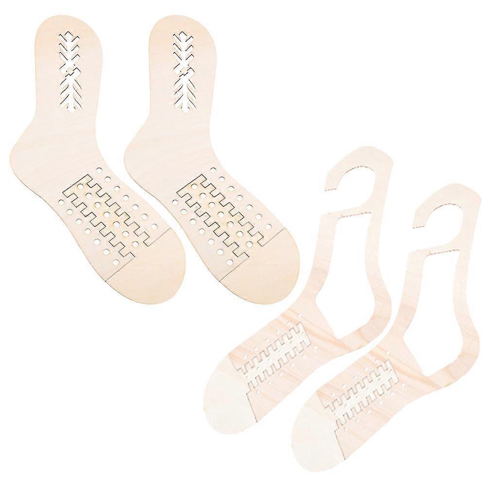 Sock Blockers Wood Sock Blockers for Knitting 2Pair Durable Tools