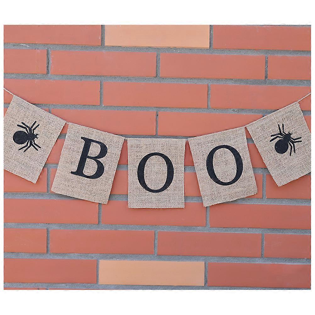 Spider Flags Bunting for Halloween Decoration with Spider Patterns