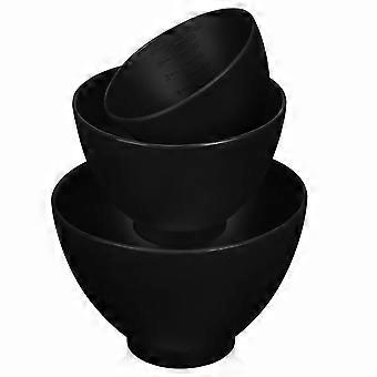 3pcs Facial Mask Mixing Bowl Silicone DIY Facial Mask Mixing Holder for Home Salon